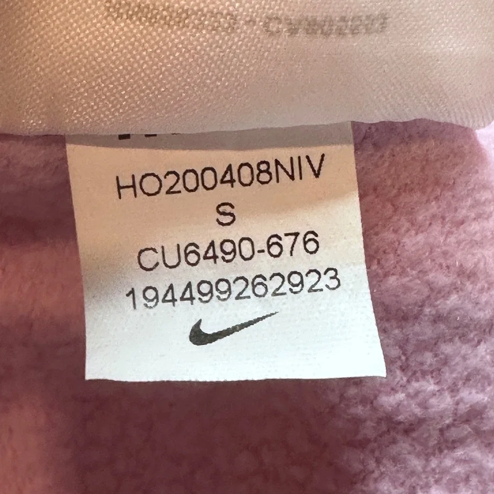 Nike Hoodie Womens S Pink‎ CU6490-676 Sportswear Gold Foil Logo Sweatshirt